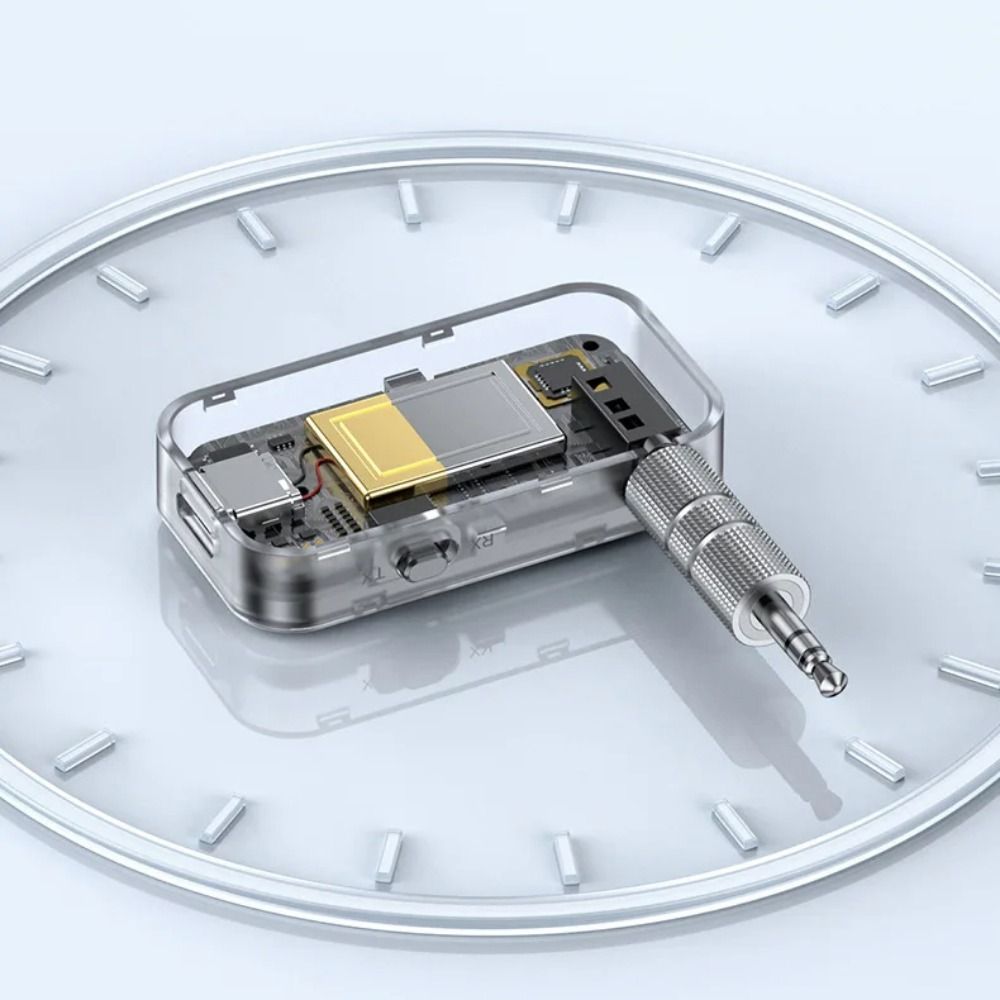 Audio Music Wave - 2-in-1 ตัวรับและส่งสัญญาณบลูทูธ 5.3 อะแดปเตอร์ไร้สายบลูทูธขนาดเล็ก แจ็ค AUX