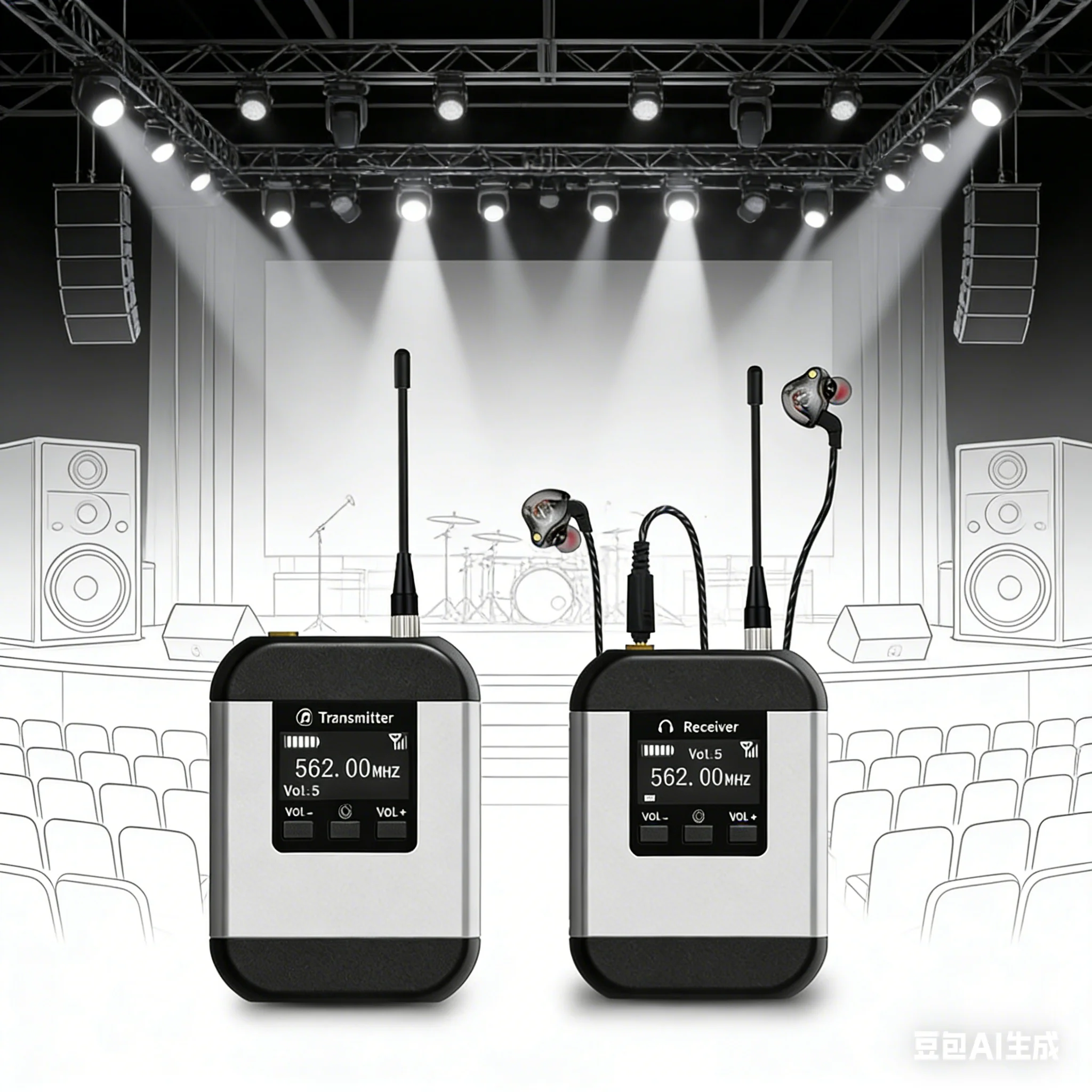 Audio & Music Settings Xbox One - ระบบมอนิเตอร์แบบไร้สาย UHF ในหู 20 ช่องสัญญาณ เชื่อมต่ออัตโนมัติ
