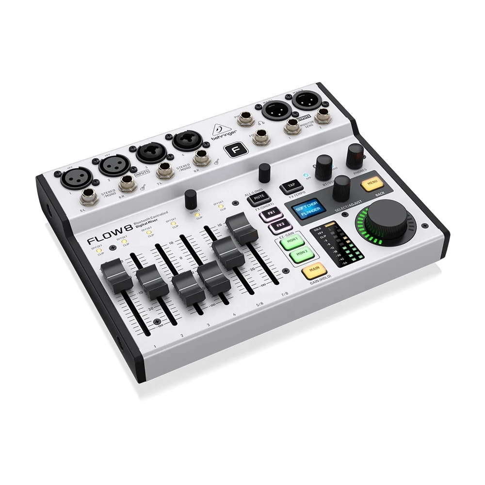 Audio And Music Mixer - มิกเซอร์ดิจิตอล Behringer Flow 8 อุปกรณ์ดนตรี การ์ดเสียงสำหรับงานแสดงสด