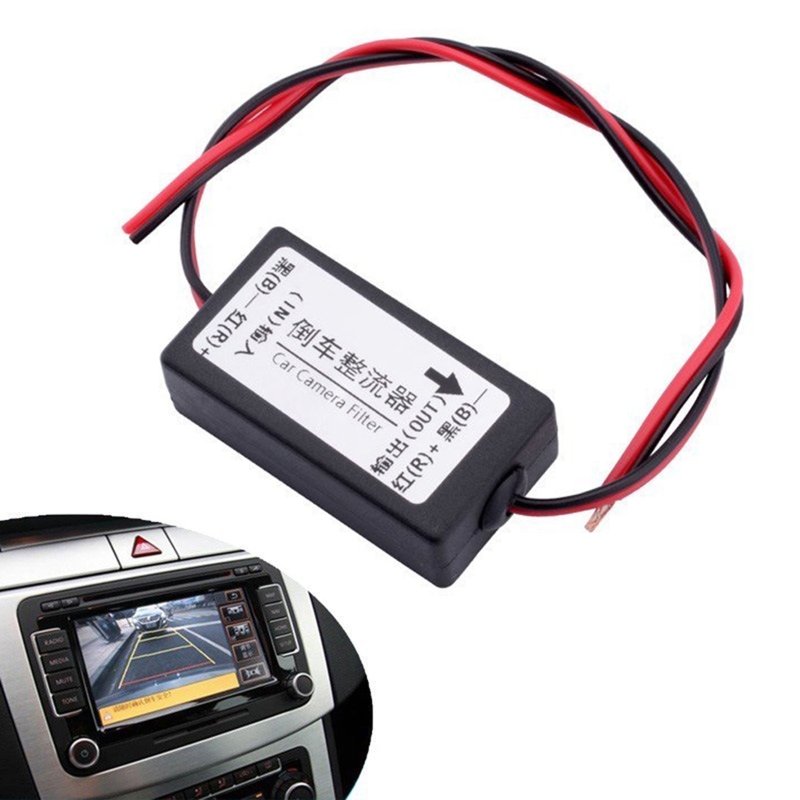 Audio Music Equalizer - 12V DC รีเลย์ตัวเก็บประจุกรองสําหรับรถด้านหลังดูกล้องสํารอง Auto Car กําจัดการรบกวน