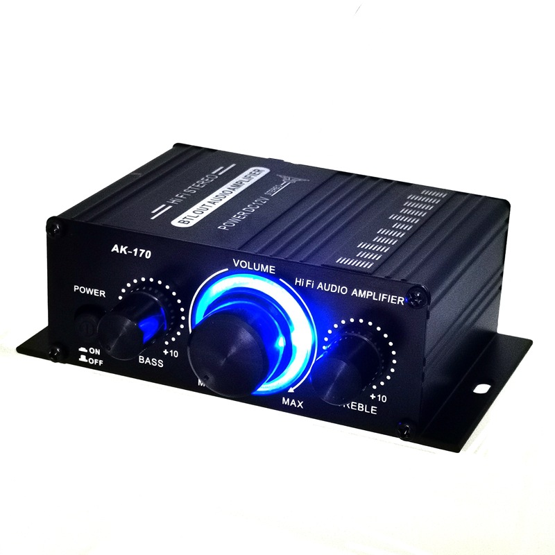 Audio Music Equalizer - สเตอริโอมินิเครื่องขยายเสียงเครื่องขยายเสียง AK Mini 12V คอมพิวเตอร์ Mp3