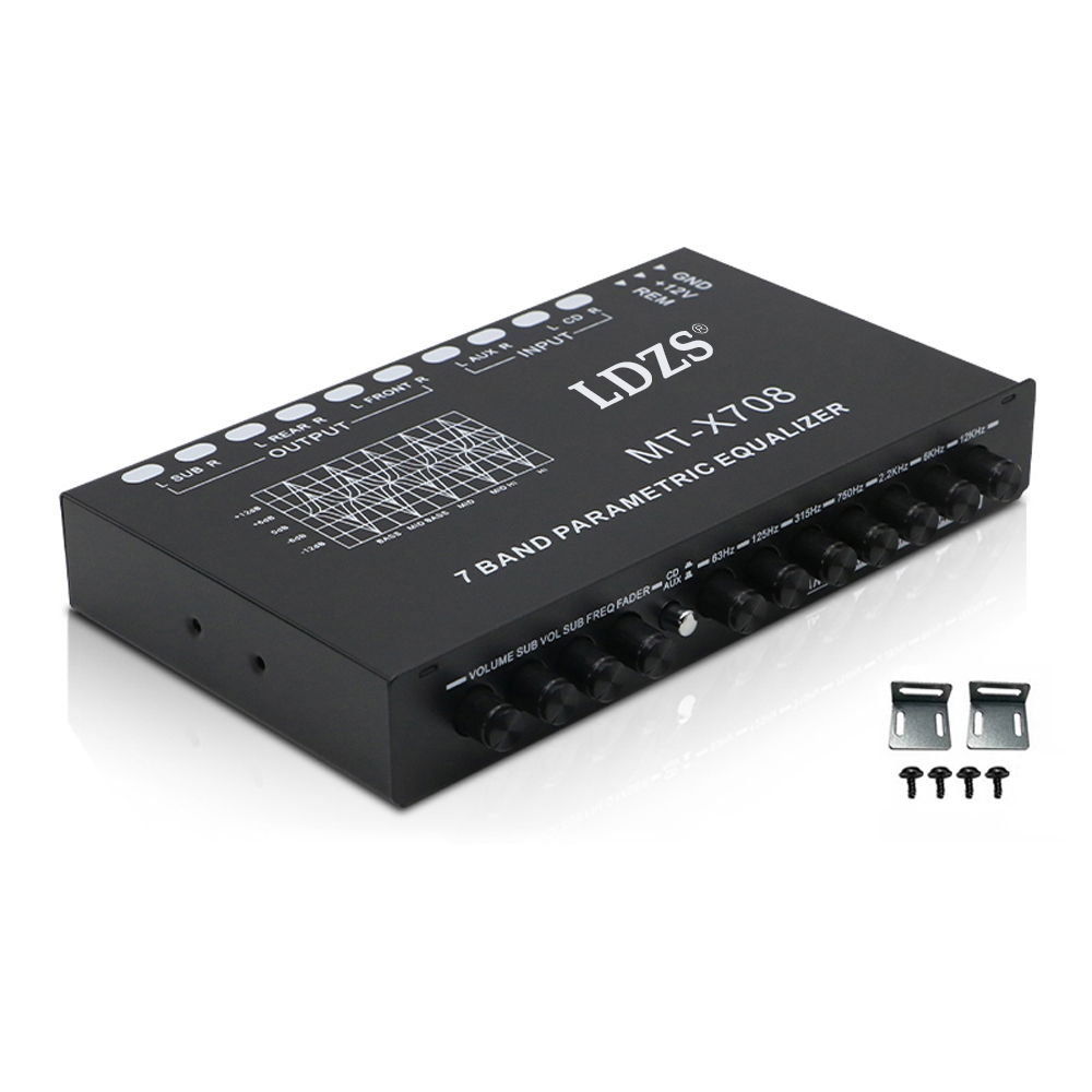 Audio Music Equalizer - อีควอไลเซอร์รถยนต์7แบนด์อเนกประสงค์, สำหรับมืออาชีพเครื่องขยายเสียงครอสโอเวอร์ปรับจูนเสียงครอสโอเวอร์