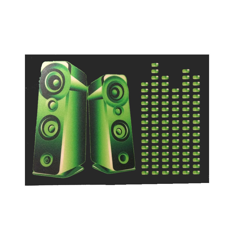 Audio Music Equalizer - แผงกระพริบเสียงเพลงเปิดใช้งานแผง El กระพริบไม่มีเสื้อยืดแผงไฟอีควอไลเซอร์ฟอยล์เรืองแสง