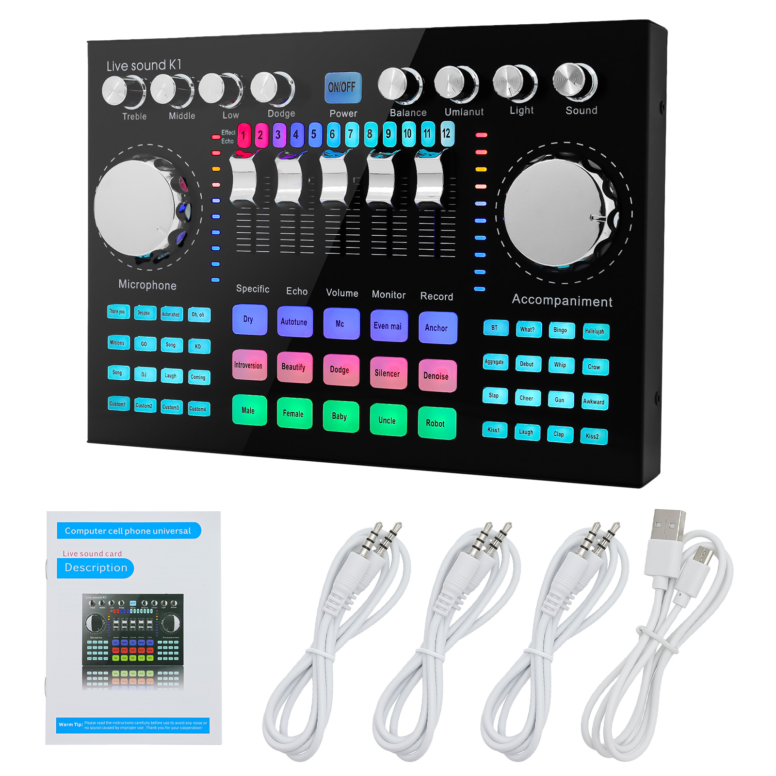 การ์ดเสียงสดแบบพกพา การ์ดเสียง - Audio And Music Mixer บทวิจารณ์และราคา