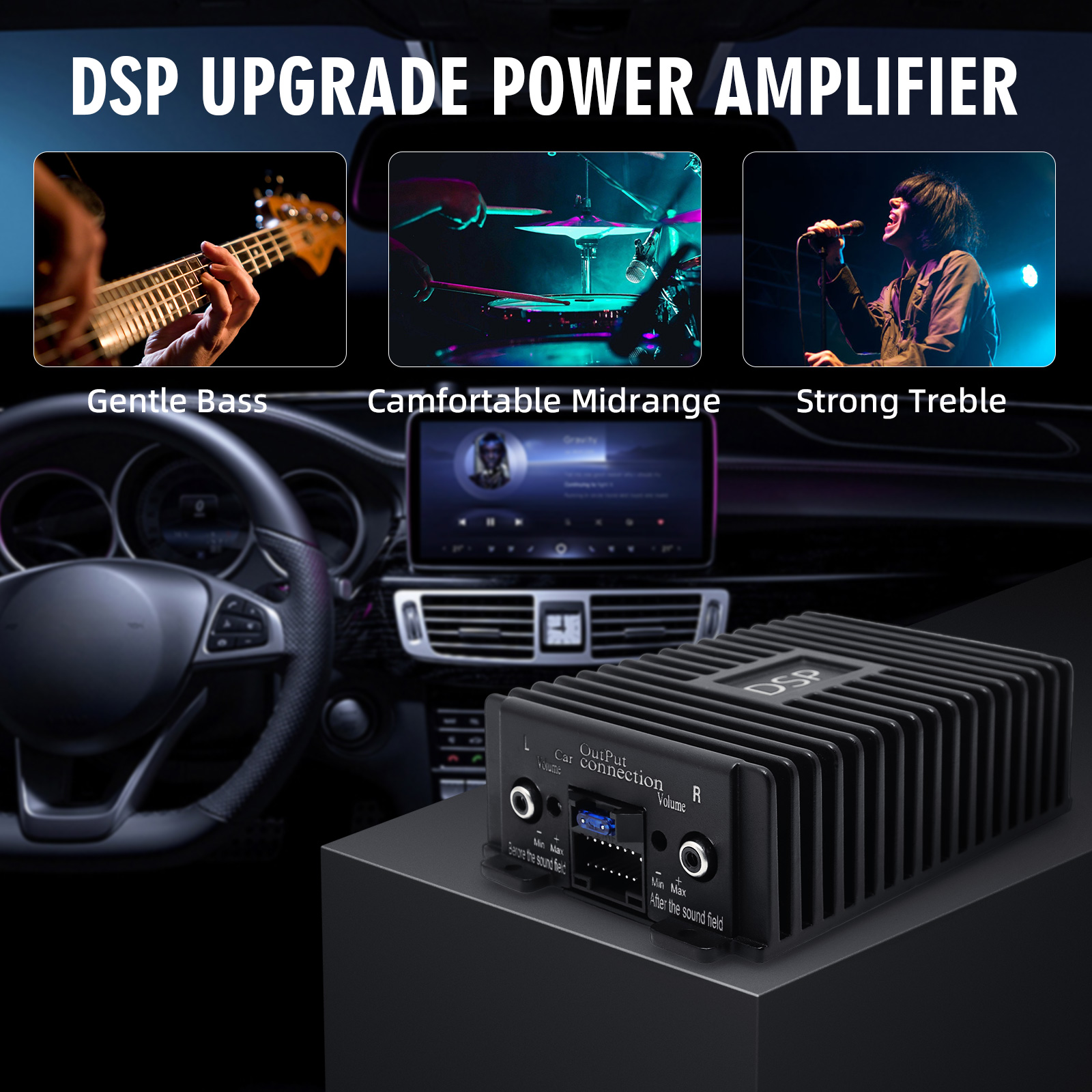 รถ DSP 4 ช่องวิทยุเครื่องขยายเ - Audio Music Equalizer บทวิจารณ์และราคา