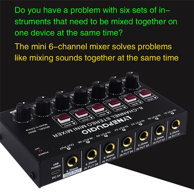 คลาสสิค-มินิ 6-Channel สเตอริโ - Audio And Music Mixer บทวิจารณ์และราคา