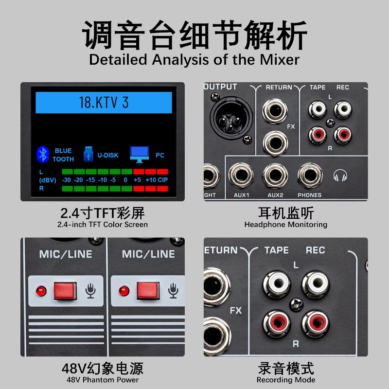 GAX-HLM80 เครื่องผสมเสียงสีเขี - Audio And Music Mixer บทวิจารณ์และราคา