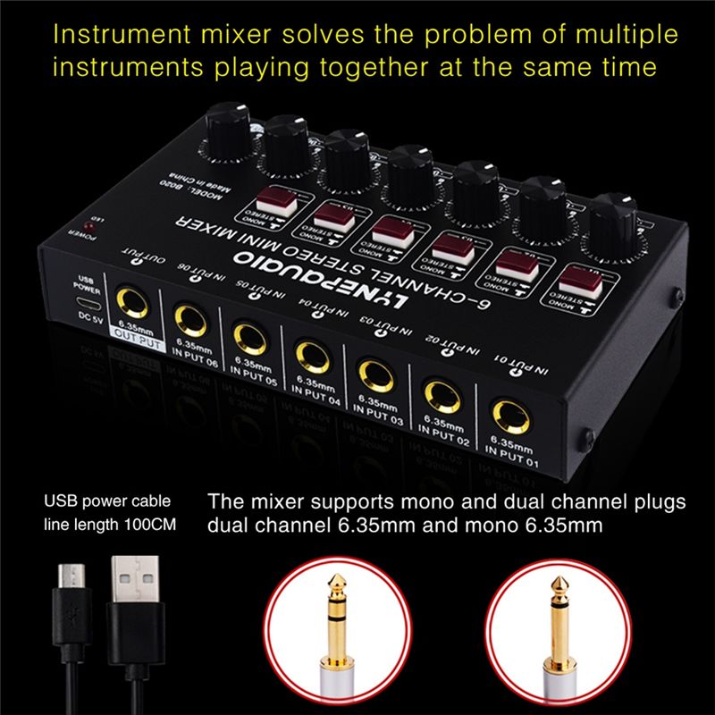 มิกเซอร์เสียงสเตอริโอ 6 ช่อง ร - Audio And Music Mixer บทวิจารณ์และราคา